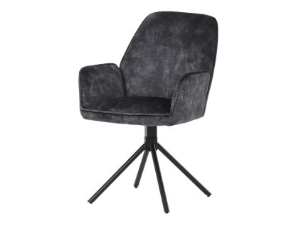 Jídelní židle, černá, sametová látka, HC-511 BK4 (Barva Černá)