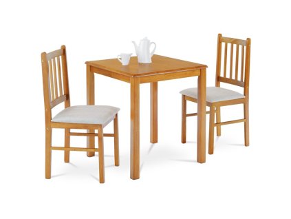 Jídelní set s 2 židlemi, 69x69x75cm, masiv, dub landhaus, JAGUAR OAK (Barva Hnědá)