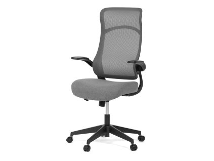Kancelářská židle, houpací mech., šedý MESH, plast. Kříž