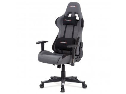 Kancelářská židle, šedá látka, houpací mech., plastový kříž