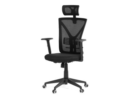 Kancelářská židle, houpací mechanismus, černá síťovina, KA-Q851 BK (Barva Černá)