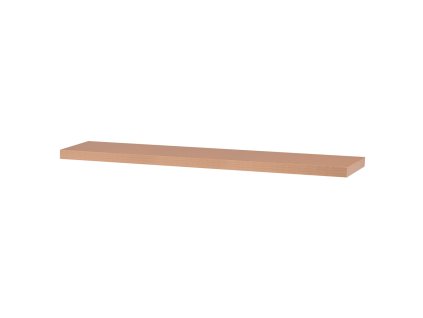 Polička nástěnná 120 cm, MDF, 3D dekor přírodní buk, baleno v ochranné fólii