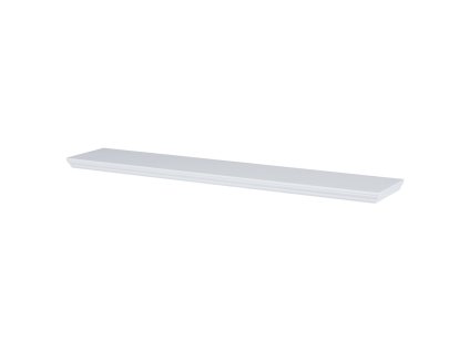 Polička nástěnná 120 cm, MDF, barva bílá, baleno v ochranné fólii
