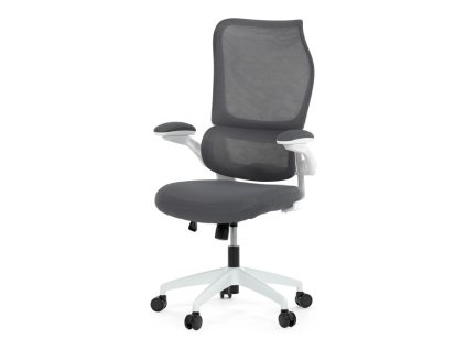 Kancelářská židle, houpací mechanismus, šedá síťovina, KA-C807 GREY (Barva Šedá)