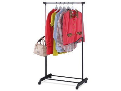 Stojan na šaty, kov, černá, ABD-1212 BK (Barva Černá)
