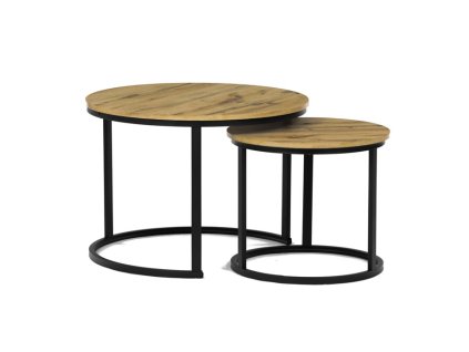 Konferenční stolek 70x70cm, mdf, divoký dub, CT-X7122 OAK (Barva Hnědá)