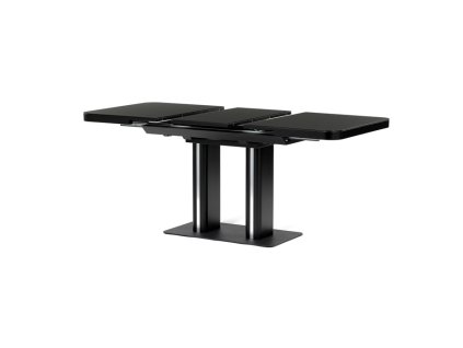 Jídelní stůl rozkládací 120-160x80 cm, mdf, černá, HT-D1926 BK (Barva Černá)