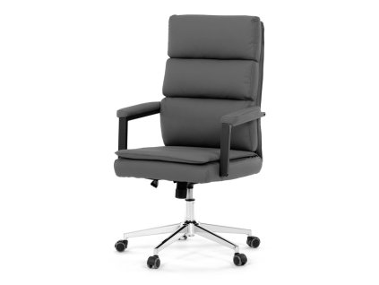 Kancelářské křeslo, houpací mechanismus, šedá ekokůže, KA-D8104 GREY (Barva Šedá)