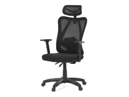 Kancelářská židle, synchronní mechanismus, černá síťovina, KA-R215 BK (Barva Černá)