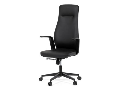 Kancelářské křeslo, houpací mechanismus, černá ekokůže, KA-T8325 BK (Barva Černá)