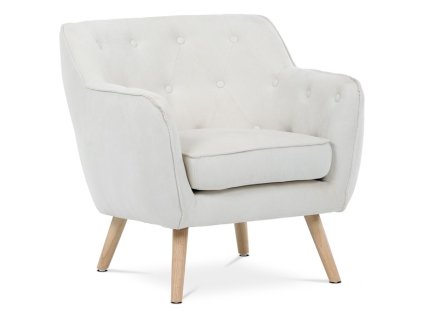 Křeslo, bílá látka, AK-333 WT2 (Barva Bílá)