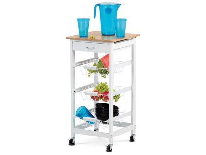 Regál, mdf, bílá, DR-043 (Barva Bílá)