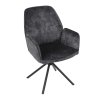 Jídelní židle, černá, sametová látka, HC-511 BK4 (Barva Černá)
