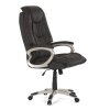 Kancelářské křeslo, houpací mechanismus, hnědá kůže, KA-Y293 BR (Barva Hnědá)
