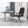 Kancelářské křeslo, houpací mechanismus, hnědá kůže, KA-Y293 BR (Barva Hnědá)
