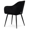 Jídelní židle, černá, sametová látka, PIKA BK4 (Barva Černá)
