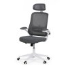 Kancelářská židle, houpací mechanismus, šedá síťovina, KA-Q843 GREY (Barva Šedá)