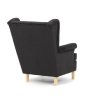 Křeslo ušák, béžová látka, AK-388 BGE2 (Barva Černá)