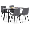 Jídelní set s 4 židlemi, 130x70x76cm, keramika, mramor, ASE-1038 GREY2 (Barva Šedá)