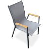 Zahradní židle, kov, síťovina, šedá, AZC-S1050 GREY (Barva Šedá)