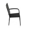 Zahradní židle, kov, polyratan, černá, AZC-S2113 BK (Barva Černá)