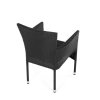 Zahradní židle, kov, polyratan, černá, AZC-S2117 BK (Barva Černá)
