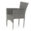 Zahradní židle, kov, polyratan, šedá, AZC-S2118 GREY (Barva Šedá)