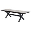 Zahradní stůl rozkládací, hliník, slinutá keramika, šedá, AZT-G1920 GREY (Barva Šedá)