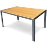 Zahradní stůl 150x89cm, kov, polywood, hnědá, AZT-S1215 OAK (Barva Hnědá)