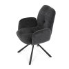 Jídelní židle, černá, látka, DCH-D1330 BK2 (Barva Černá)