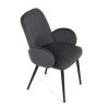 Jídelní židle, šedá, sametová látka, DCL-X7129 GREY2 (Barva Šedá)
