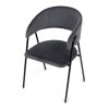 Jídelní židle, šedá, sametová látka, DCL-X7130 GREY2 (Barva Šedá)