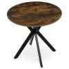 Kulatý jídelní stůl 80x80cm, mdf, divoký dub, HT-F4108 OAK (Barva Hnědá)