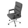 Kancelářské křeslo, houpací mechanismus, šedá ekokůže, KA-D8104 GREY (Barva Šedá)