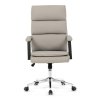 Kancelářské křeslo, houpací mechanismus, šedá ekokůže, KA-D8104 GREY (Barva Šedá)