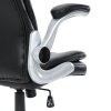 Kancelářské křeslo, houpací mechanismus, černá ekokůže, KA-F1218 BK (Barva Černá)