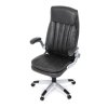 Kancelářské křeslo, houpací mechanismus, černá ekokůže, KA-F1218 BK (Barva Černá)