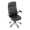 Kancelářské křeslo, houpací mechanismus, černá ekokůže, KA-F1218 BK (Barva Černá)