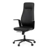 Kancelářské křeslo, houpací mechanismus, černá ekokůže, KA-T8325 BK (Barva Černá)