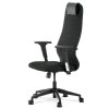 Kancelářské kreslo, potah černá látka a ekokůže, houpací mechanismus,2D područky (Barva Černá)