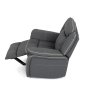 Polohovací křeslo, elektrické zabudované ovládání, šedá, ekokůže, TV-4119 GREY (Barva Šedá)
