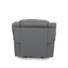 Polohovací křeslo, elektrické zabudované ovládání, šedá, ekokůže, TV-4119 GREY (Barva Šedá)