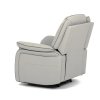 Polohovací křeslo, elektrické zabudované ovládání, šedá, ekokůže, TV-4119 GREY (Barva Šedá)