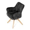 Jídelní židle, černá, sametová látka, HC-D7188 BK4 (Barva Černá)