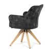 Jídelní židle, černá, sametová látka, HC-D7188 BK4 (Barva Černá)