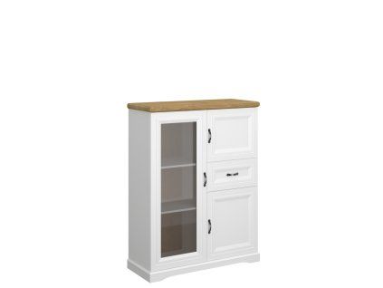 system riva witryna niska 2d1w1s bialy dab harbor 3