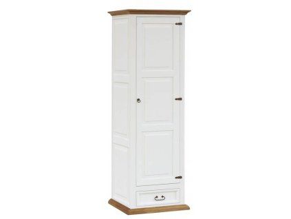 jedno dveřová skříň s policemi