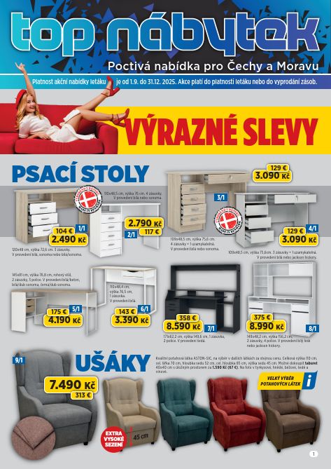 Akční nabídka TOP nábytek