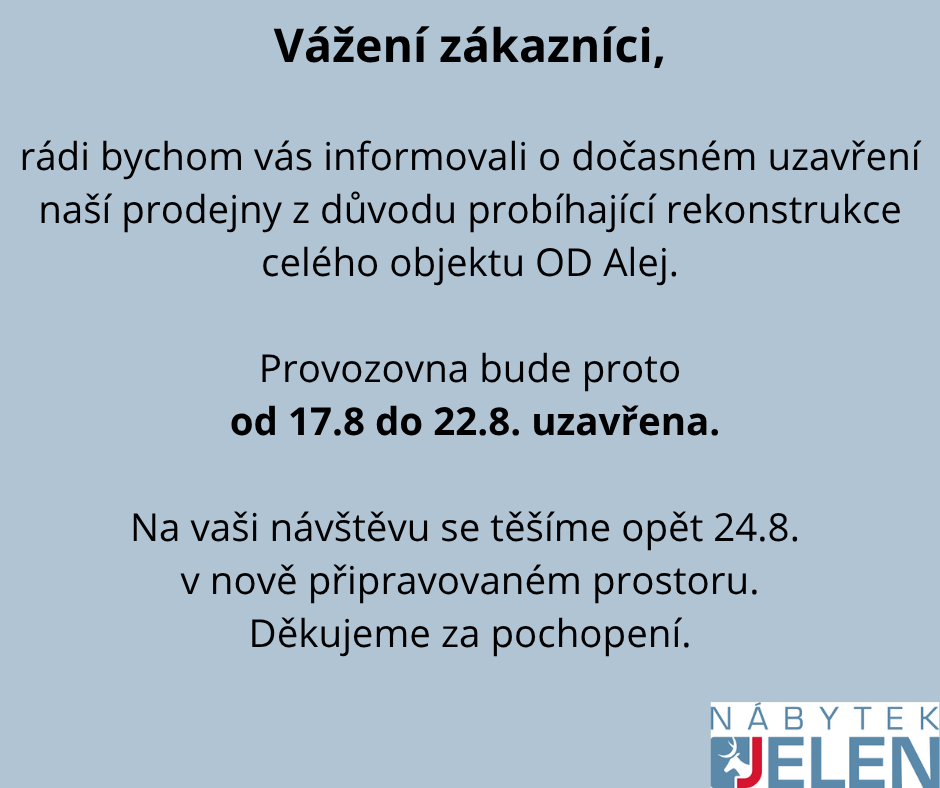 Zavření prodejny v Havlíčkově Brodě