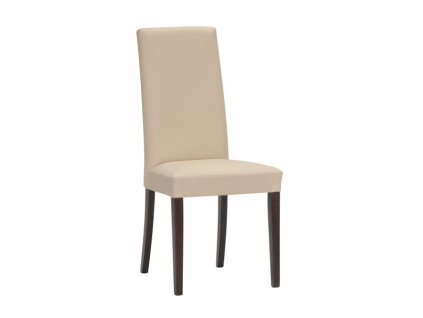 Židle NANCY (KOSTRA třešeň, Sedák koženka beige)